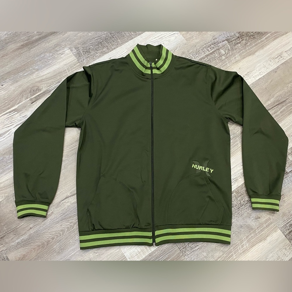 Hurley - Men’s Zip Up “Tripper” Jacket - Green - XL
